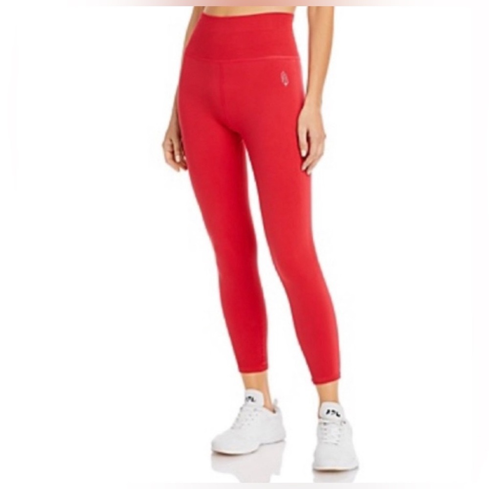 New FP Movement by FREE PEOPLE High Rise Ankle Free Throw Puckered Up Red